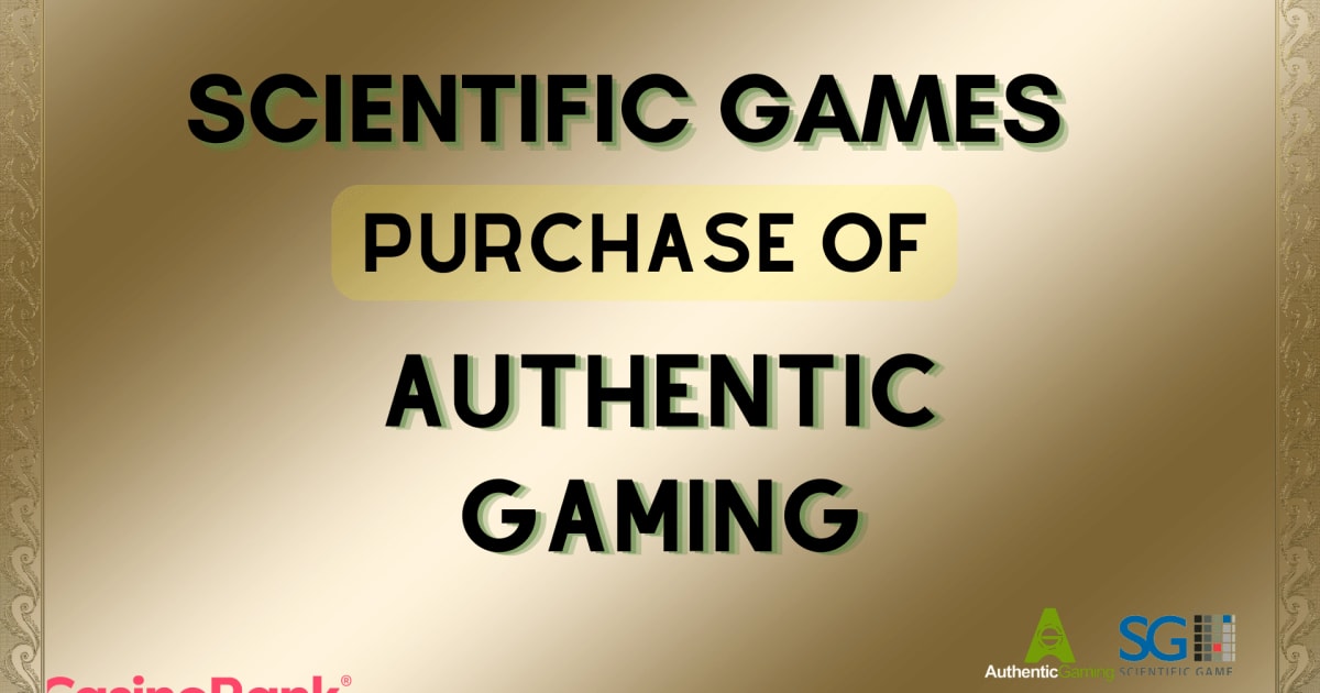 Scientific Games kjøper autentisk spill for å komme inn på live kasinomarkedet